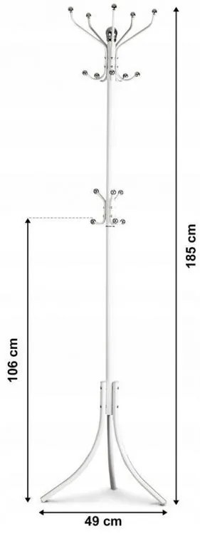 Praktický stojan na oblečenie bielej farby