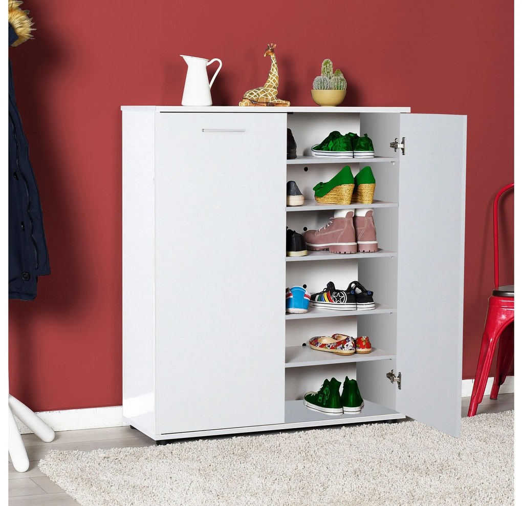 Botník (skrinka na topánky) Tosina 8 (biela). Akcia -19%. Vlastná spoľahlivá doprava až k Vám domov. 1094669