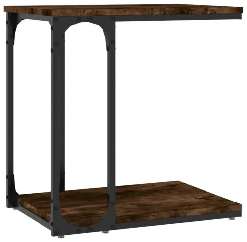 vidaXL Príručný stolík dymový dub 50x35x52 cm spracované drevo-