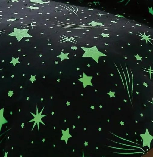 Jemné mikroplyš obliečky Homa DEBORAH STAR BLACK 140x200 cm