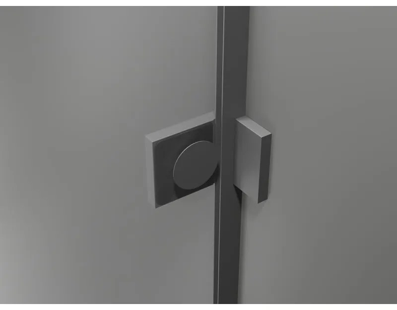 Mexen Lunar T výklopný sprchový kút pravý 135 x 110 cm, číre sklo, grafitová, 834T-135-110-95-00-P