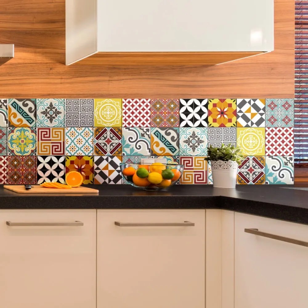 Sada 15 samolepiek Ambiance Bistro, 20 x 20 cm