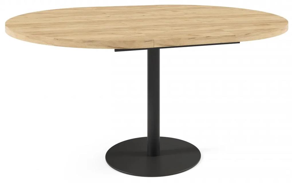 Okrúhly rozkladací jedálenský stôl MONTY, čierne nohy Vybrať odtieň: biela