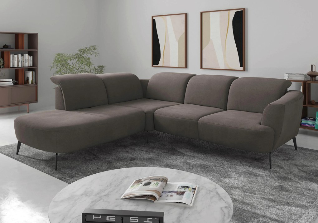 XXXLutz ROHOVÁ SEDAČKA, textil, bahenná hnedá Sit & More - Sedačky - 00014401852H