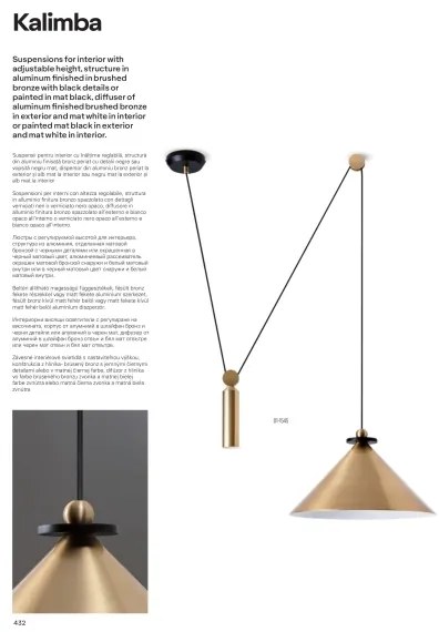 Redo 01-1545 - Luster na lanku KALIMBA 1xE27/42W/230V pr. 42 cm pavúk bronz