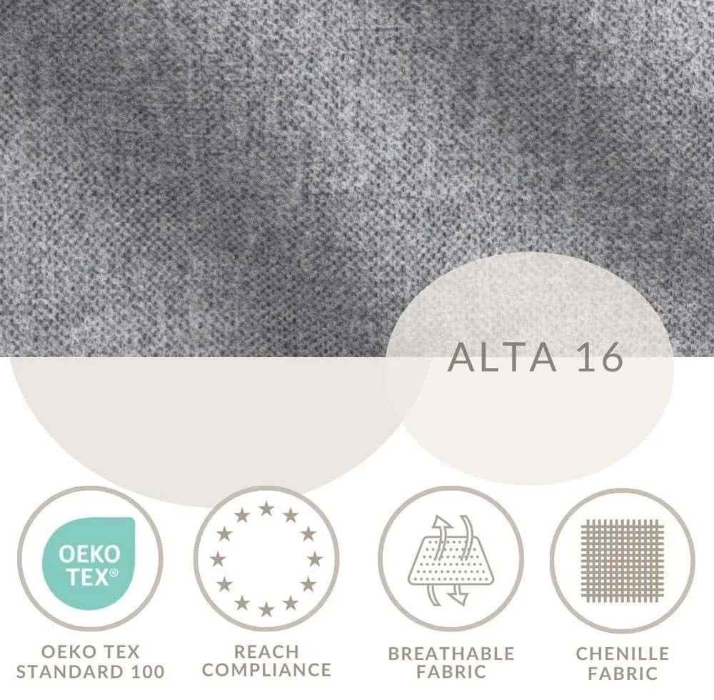 Sivá čalúnená dvojlôžková posteľ s úložným priestorom s roštom 160x200 cm Lounge L – Maison de Rêve