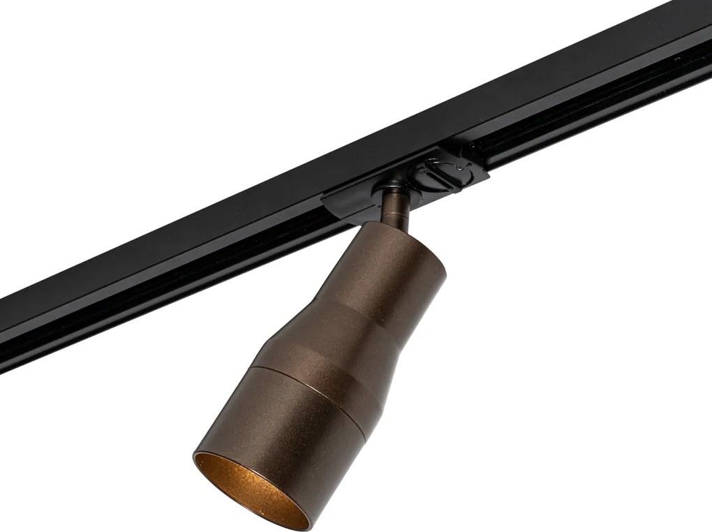 Moderné bodové svetlo tmavá bronz pre 1-fázový koľajnicový systém - Iconic Kohua