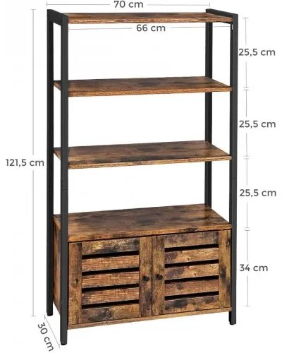 Knižnica so skrinkou VASAGLE LSC75BX