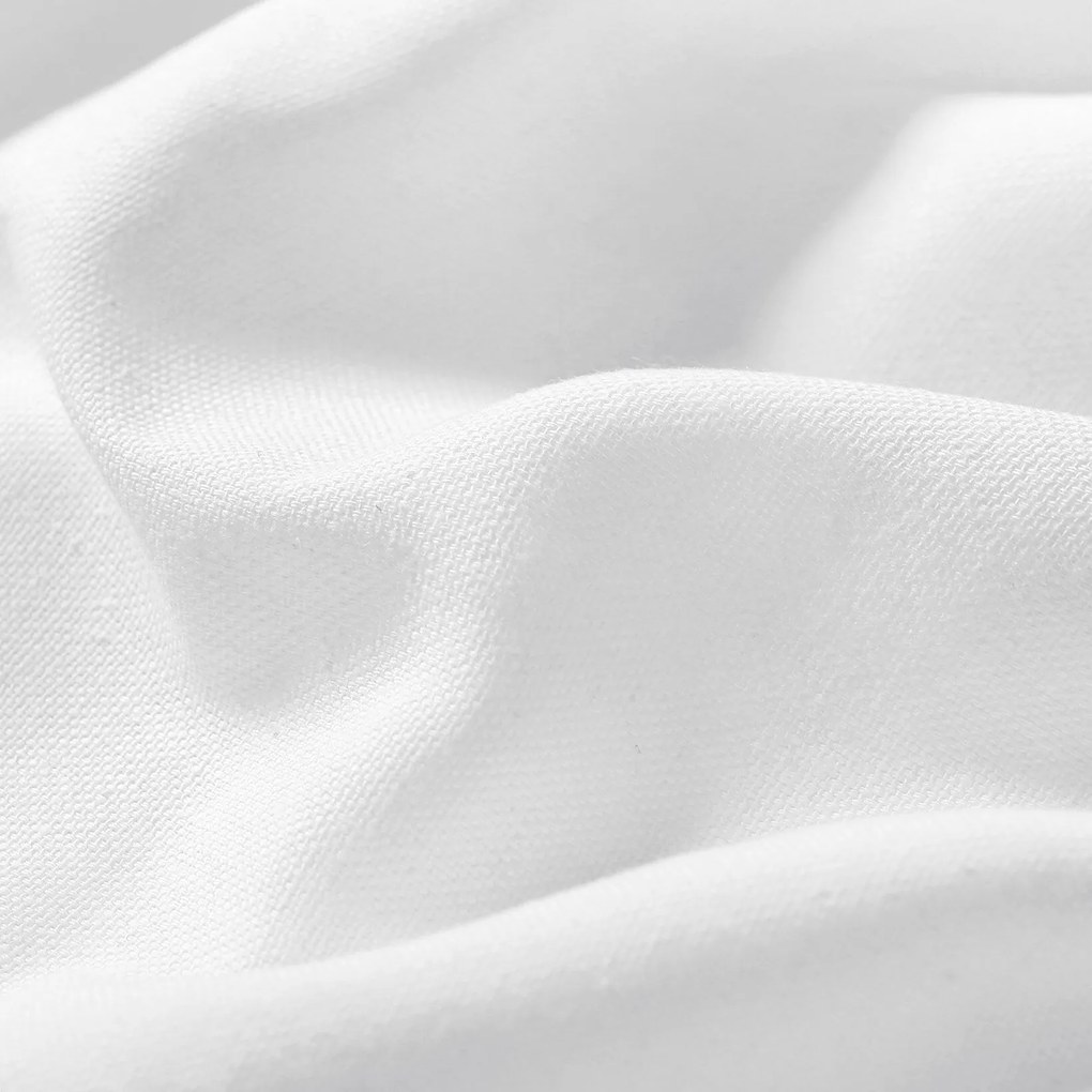 Goldea záves z ľanovej zmesi - biely 240x145 cm