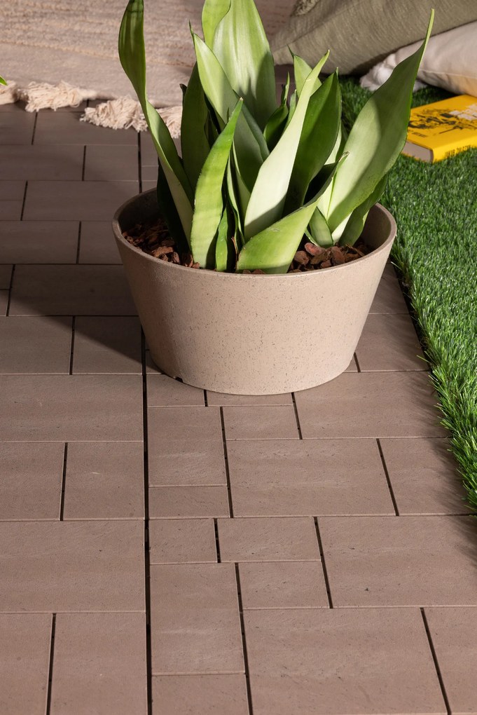 Multy Home Gumová dlaždica STONE MOSAIC 30 x 30 cm, hnedý dub