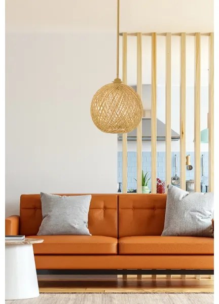 Luster na lanku JUTE 1xE27/60W/230V béžová