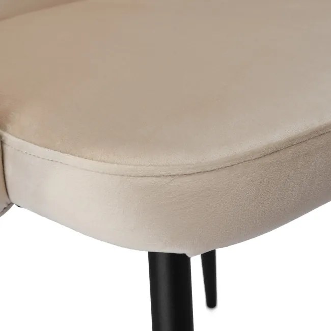 Jedálenská stolička HAMPTON zamatová, béžová