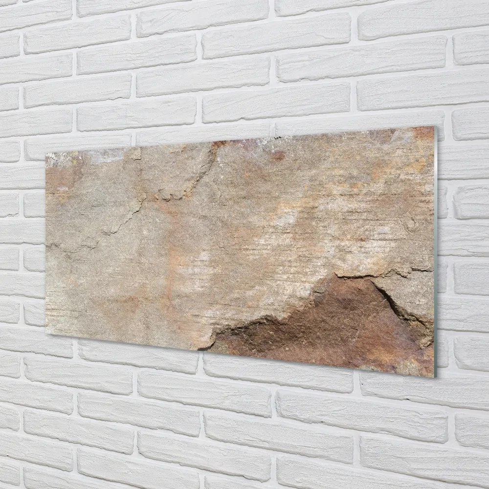 Sklenený obklad do kuchyne Marble kamenný múr 120x60 cm