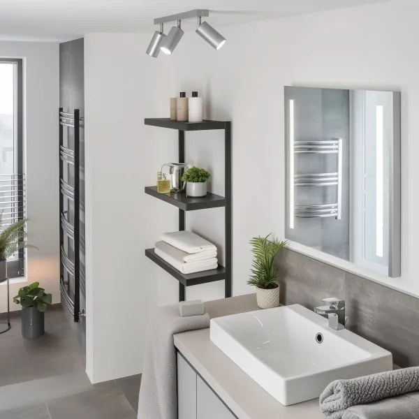 Brilagi - Kúpeľňové bodové svietidlo SELE 3xGU10/30W/230V IP44 strieborná