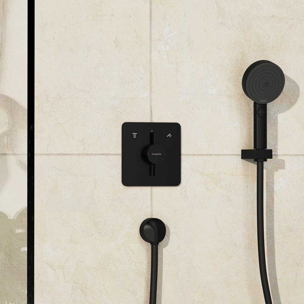 Hansgrohe DuoTurn Q, batéria pod omietku pre 2 spotrebiče, čierna matná, HAN-75414670