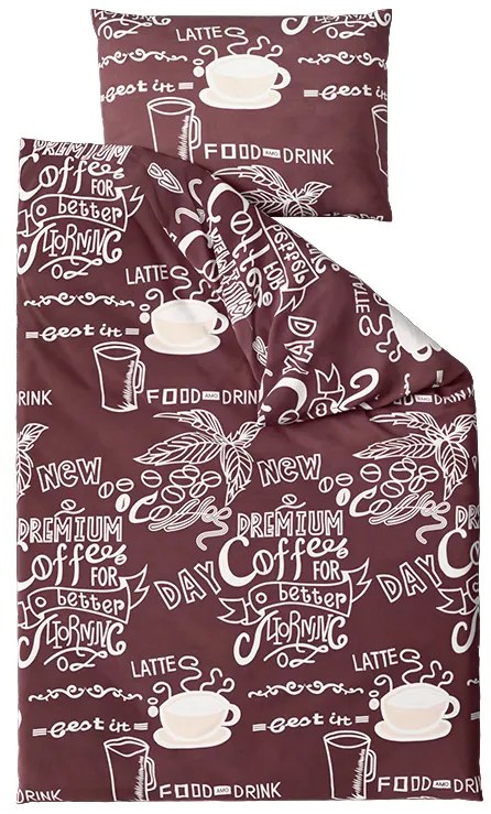 Bavlnené obliečky COFFEE hnedé