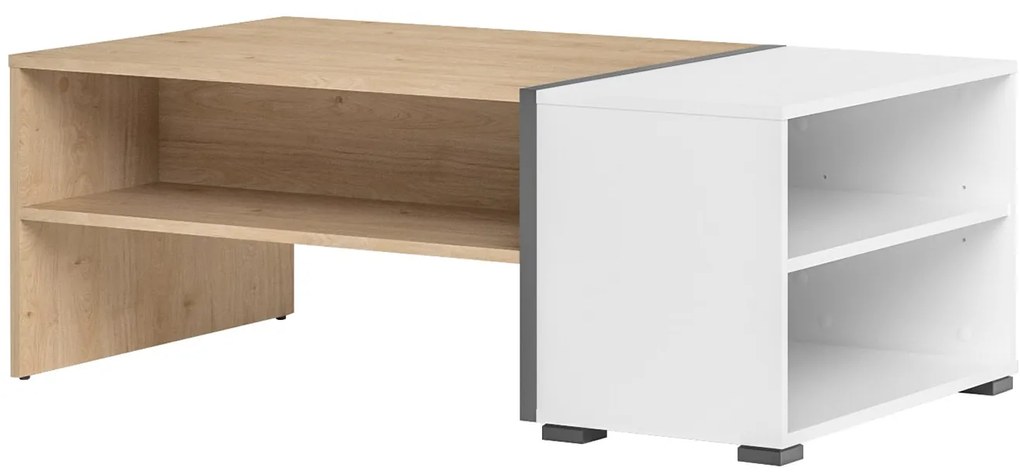 Konferenčný stolík Moet 41 108 cm orech americký Jackson/biely/grafit