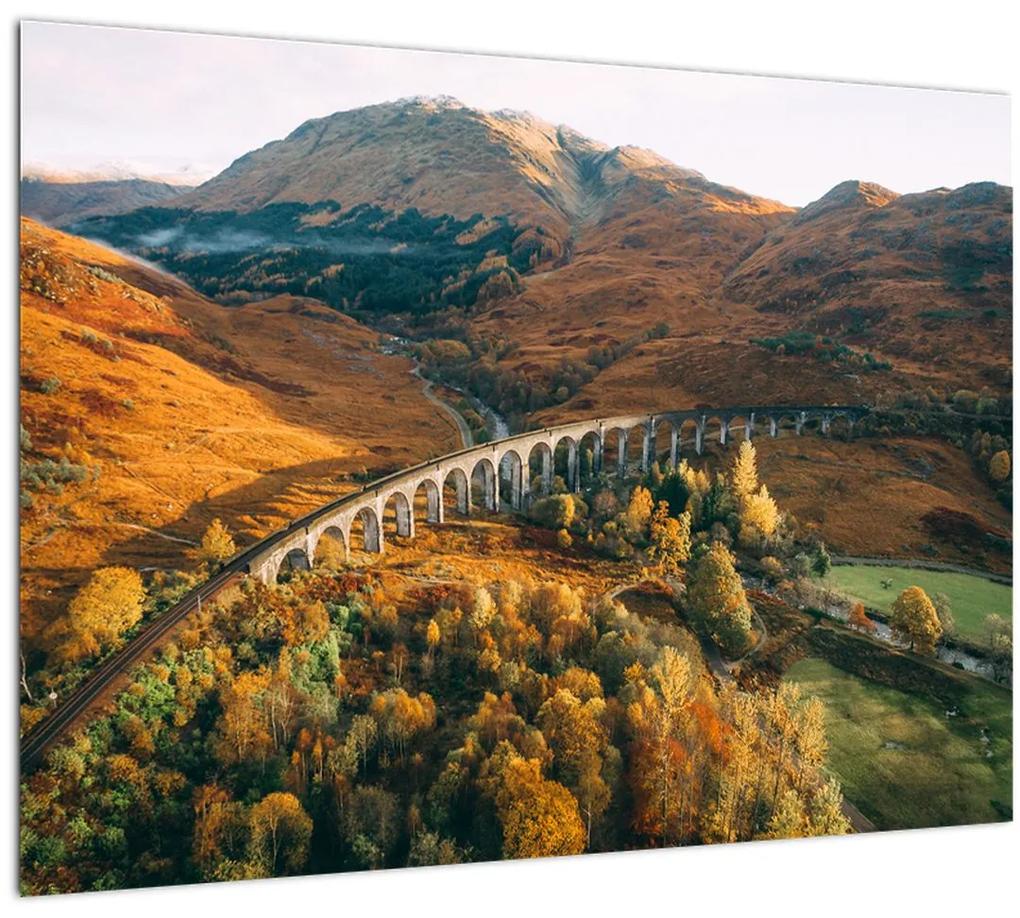 Obraz mosta v škótskom údolí (70x50 cm)
