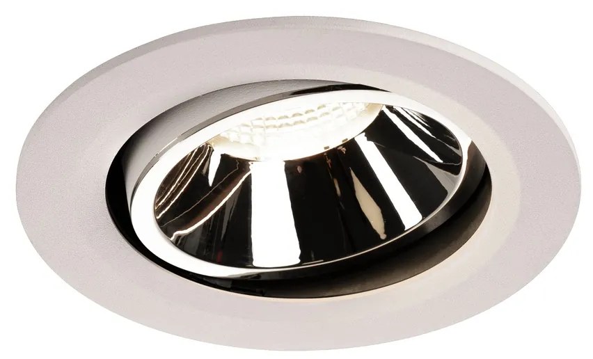 Stropné svietidlo SLV NUMINOS® MOVE DL L vnitřní LED zápustné stropné svietidlo biela/chrom 4000 K 55° otočné a výkyvné 1003693