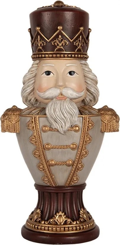 Christmas Decoration Figurine Nutcracker 16x10x30 Cm Brown Plastic - 16.0 cm