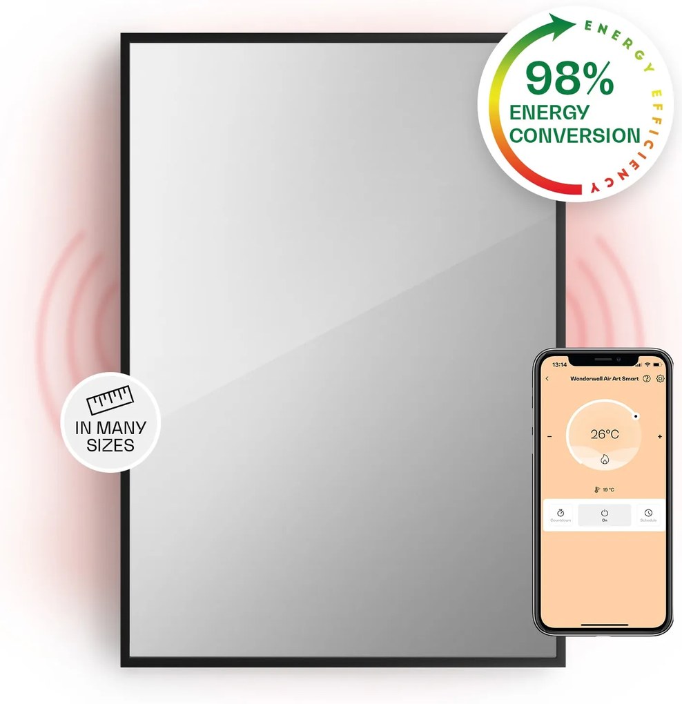 Klarstein La Palma 750 smart, infračervený ohrievač 2 v 1, 85 x 60 cm, 750W, zrkadlová predná časť