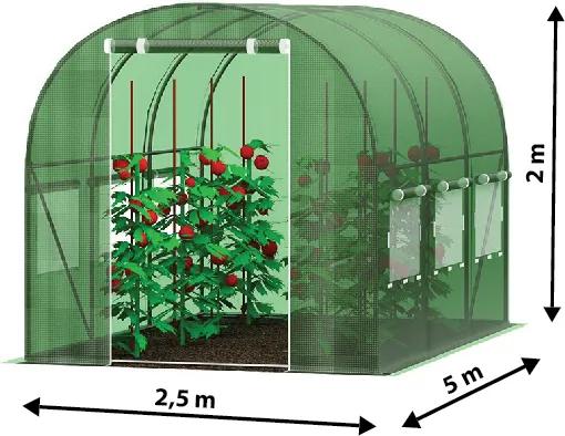 Foxigy Záhradný fóliovník 2,5x5m s UV filtrom PREMIUM