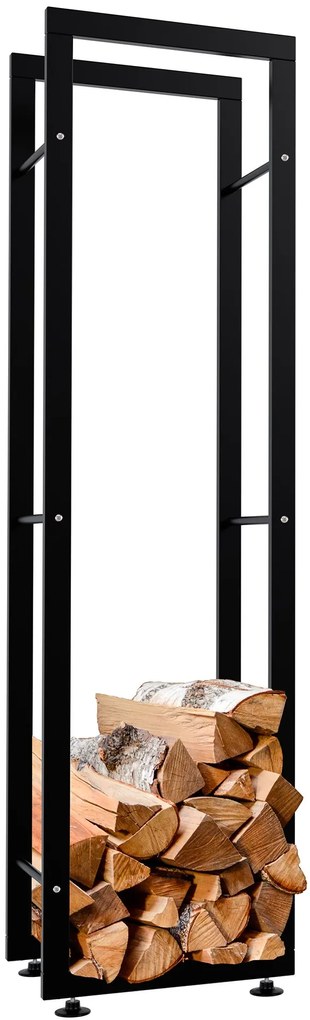 Stojan na drevo Keri V2 25x40x150, čierna
