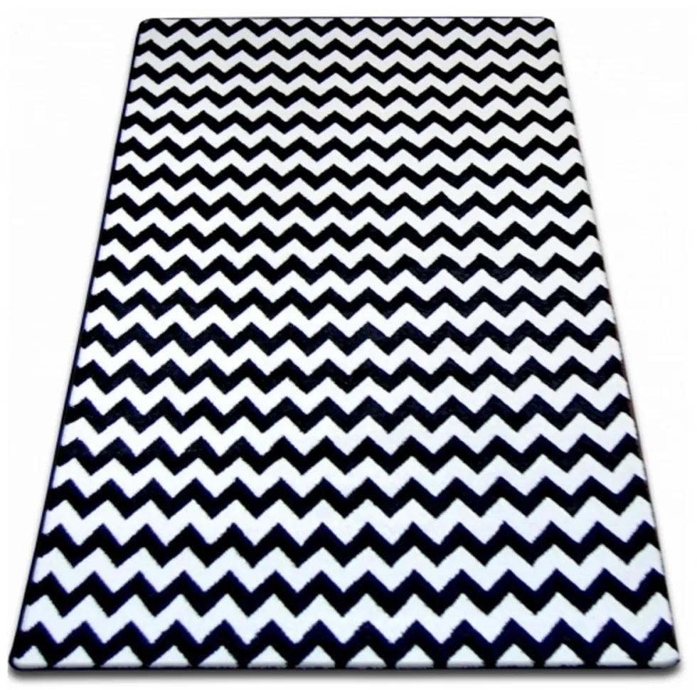 Kusový koberec Nero čiernobiely, Velikosti 80x150cm