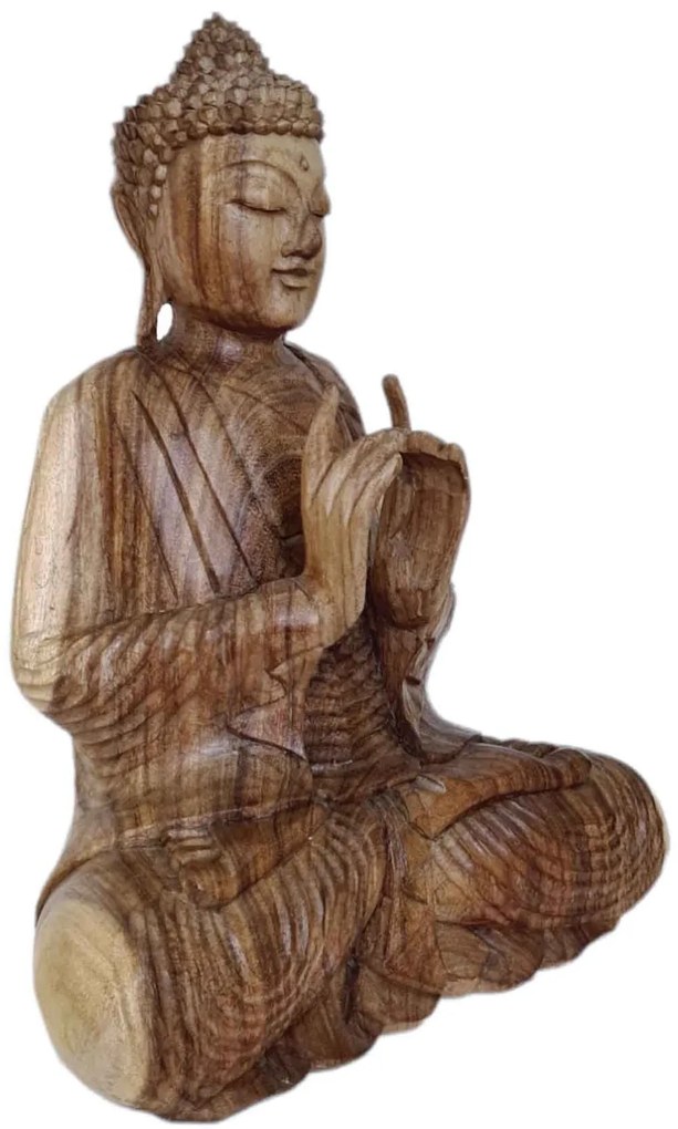 Buddha přírodní 2 42 cm