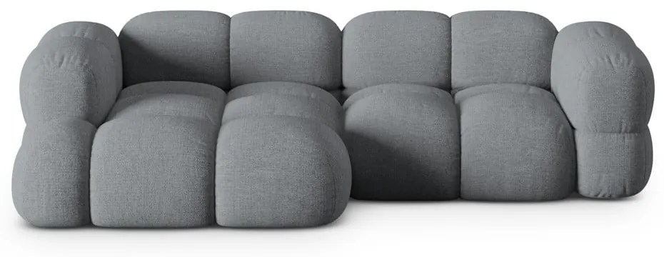 Sivá rohová pohovka (ľavý roh/s leňoškou) Loretto – Cosmopolitan Design