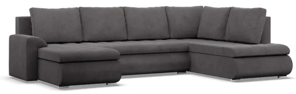 Sedacia súprava FORESTA Poso v tvare U, pravá tmavosivá