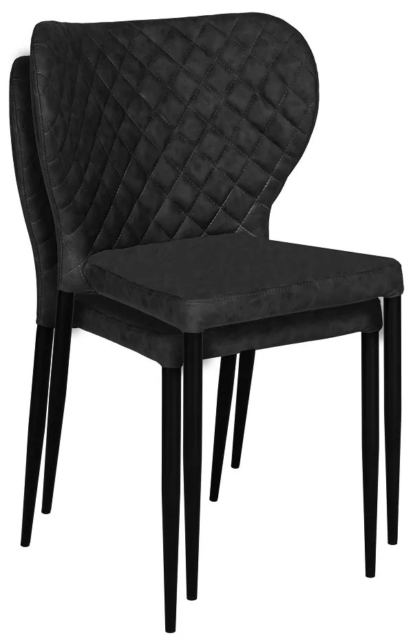 Dizajnová jedálenská stolička Landers čierna