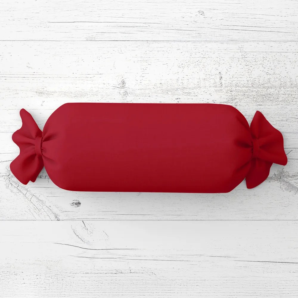 Biante Vankúš valec bonbon Rongo RG-087 Jahodovo červený 15x80 cm