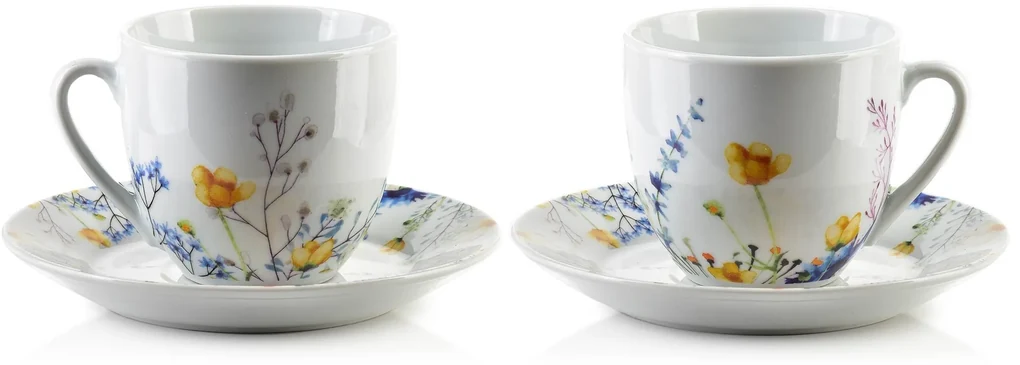 Porcelánová šálka s podšálkou Joy Composition 250 ml sada 6ks