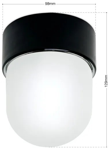 Orion - Stropné svietidlo OSTIA 1xE27/40W/230V pr. 9,8 cm čierne