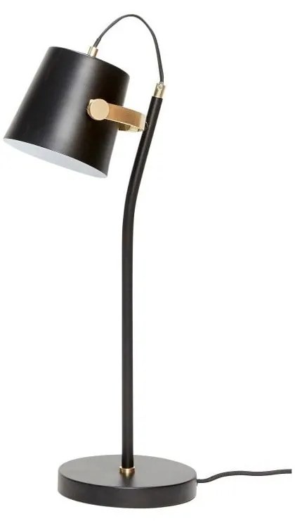 Čierna stolová lampa Hübsch Gorel