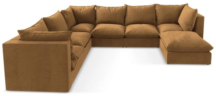 Terakotová rohová pohovka (ľavý roh/do tvaru "U") Manao – Makamii