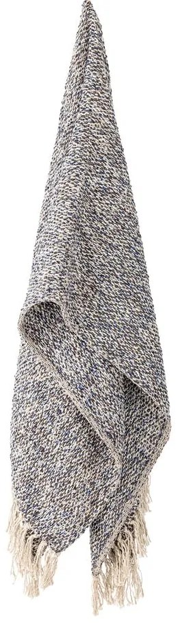 Sivomodrá deka s prímesou ľanu 130x160 cm Ocean – Bloomingville