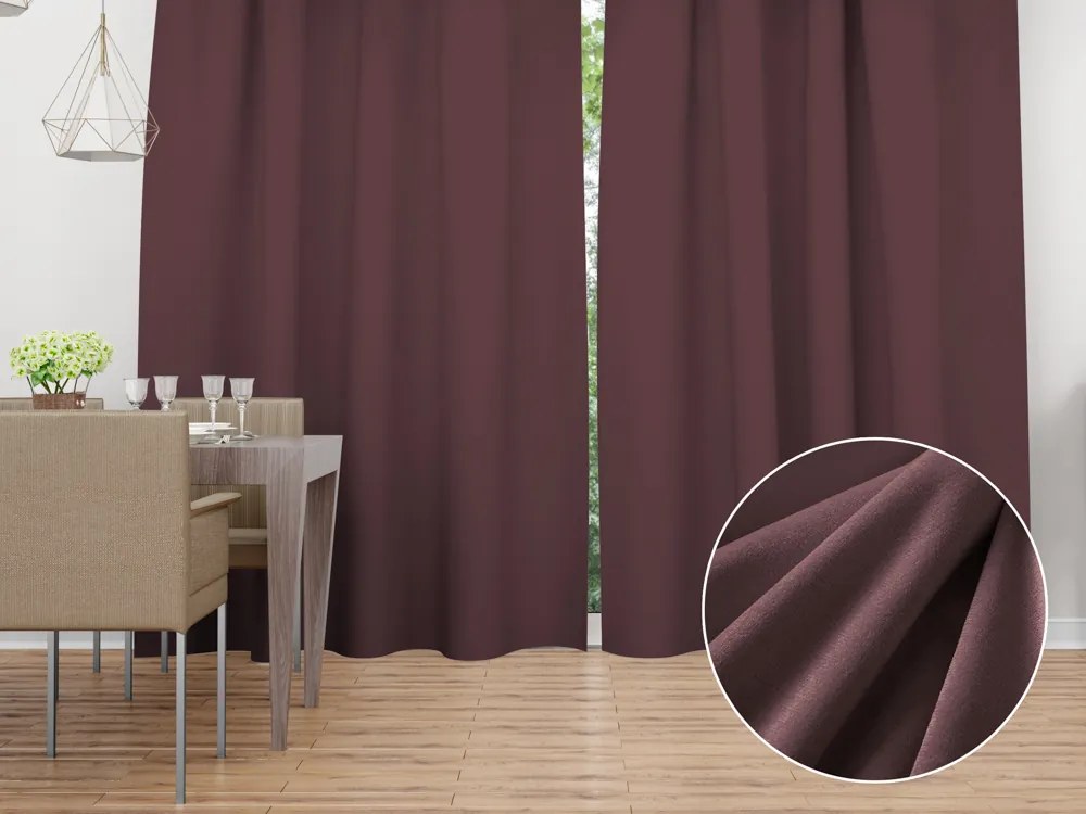 Biante Zamatový záves Velvet Prémium SVP-019 Hnedofialový - šírka 270 cm 270x150 cm