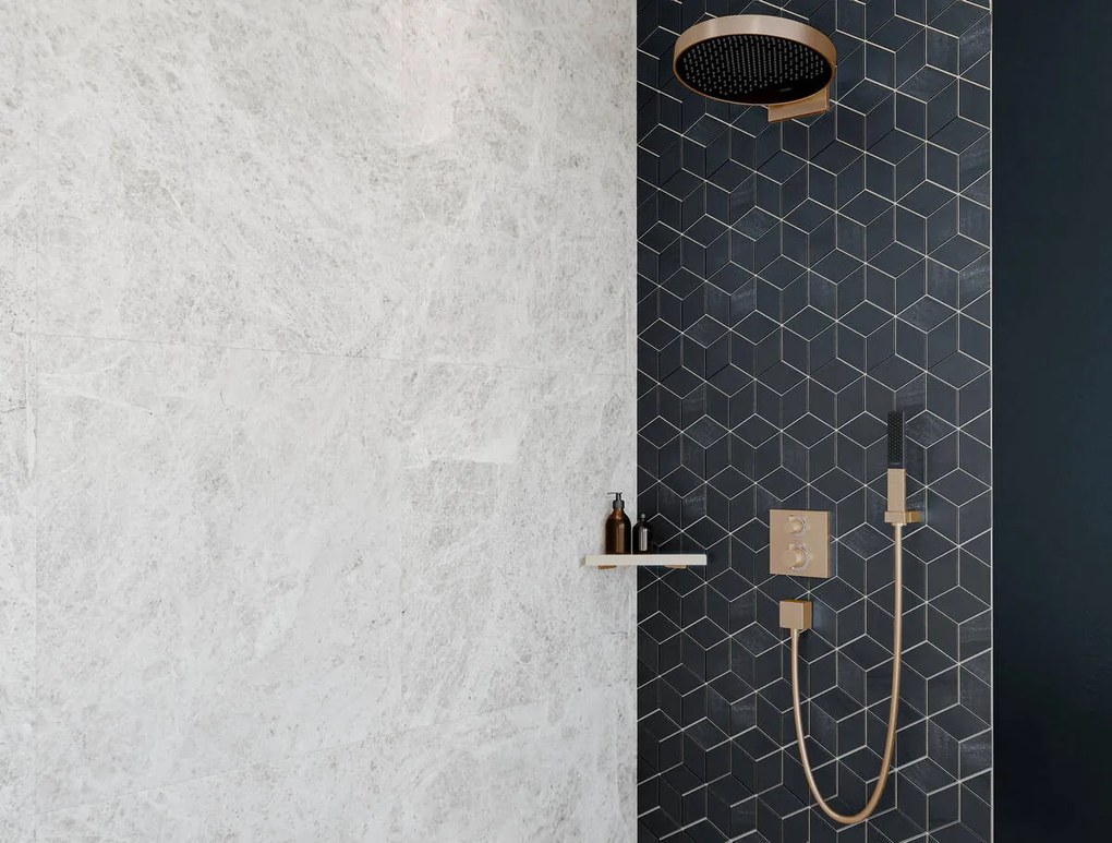 Hansgrohe Rainfinity, tyčová ručná sprcha 100 1jet EcoSmart, kartáčovaný bronz, HAN-26867140