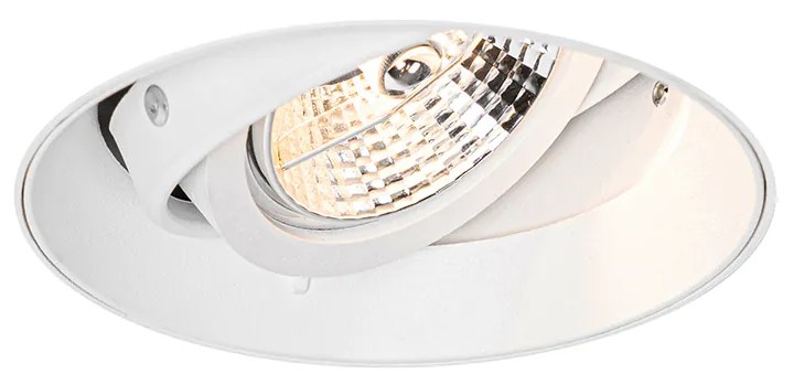 Moderné zapustené bodové svetlo biele GU10 AR70 okrúhle bez rámu - Oneon