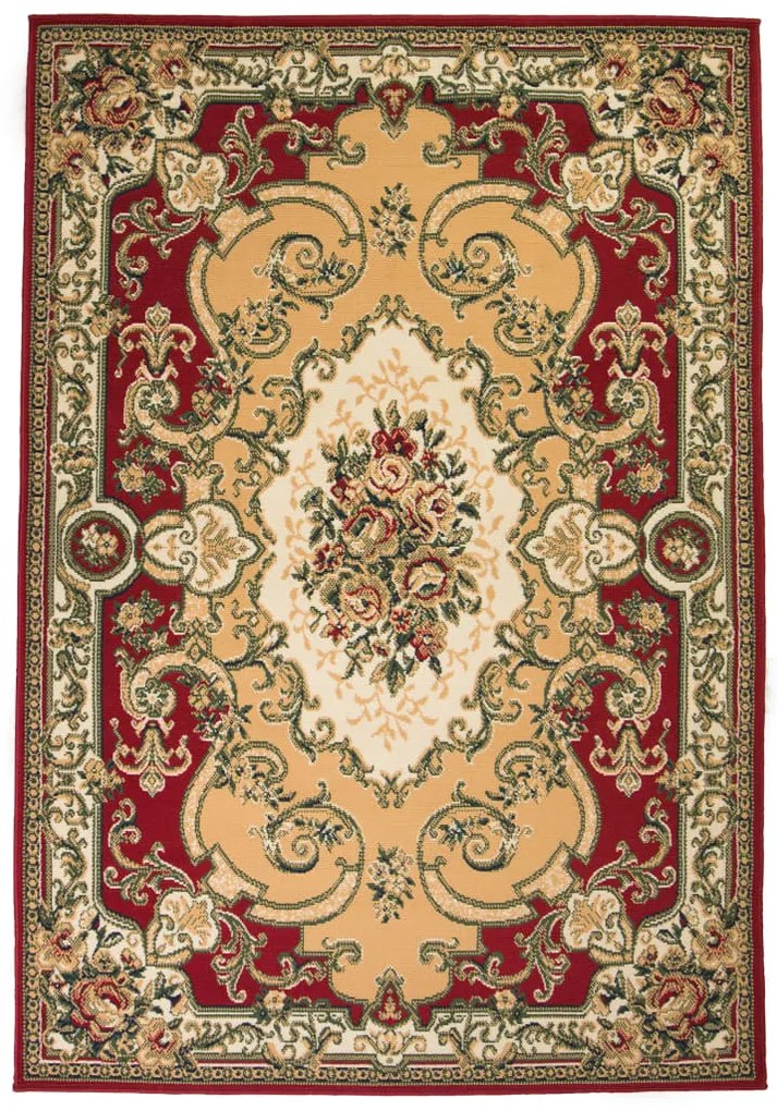 vidaXL Orientálny koberec 160x230 cm, červený/béžový