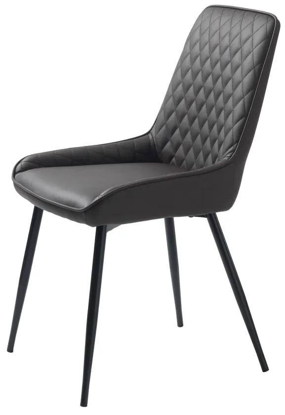 Dizajnová jedálenská stolička Dana tmavohnedá koženka