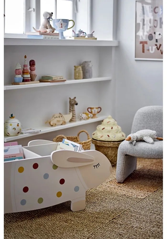 Krémová detská knižnica 87x38x32 cm Villja – Bloomingville Mini