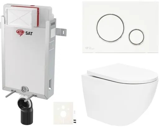 Závesný WC set na zamurovanie SAT SIKOSZTOR6770