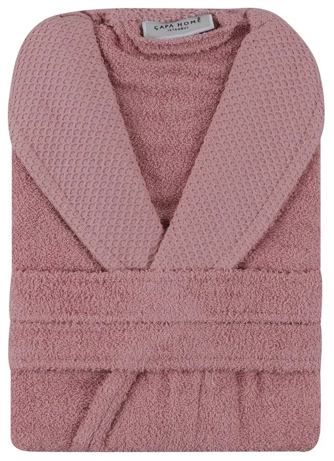 Ružový bavlnený župan veľkosť M Cappa – Foutastic