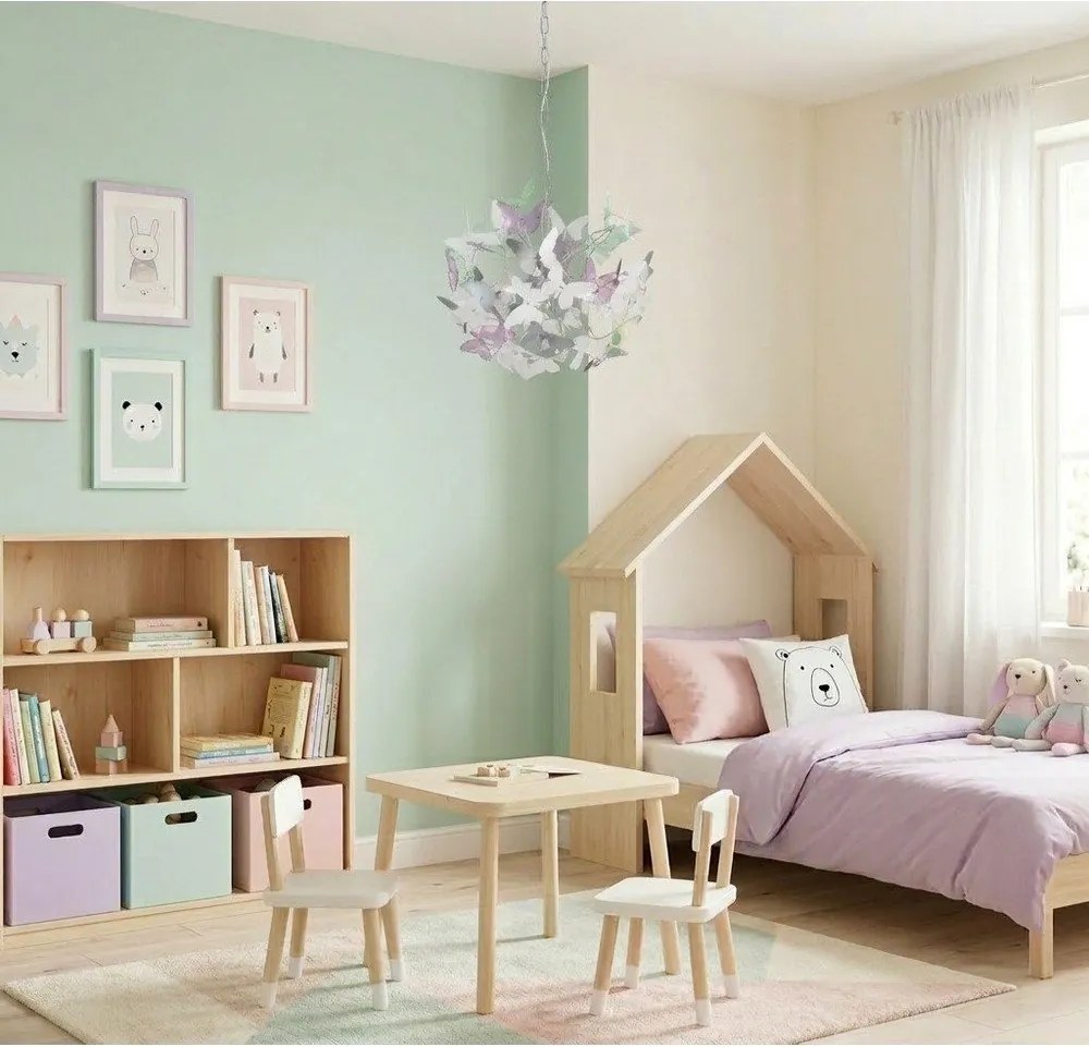 Detský luster s plastovým tienidlom ø 50 cm Butterfly – Reality