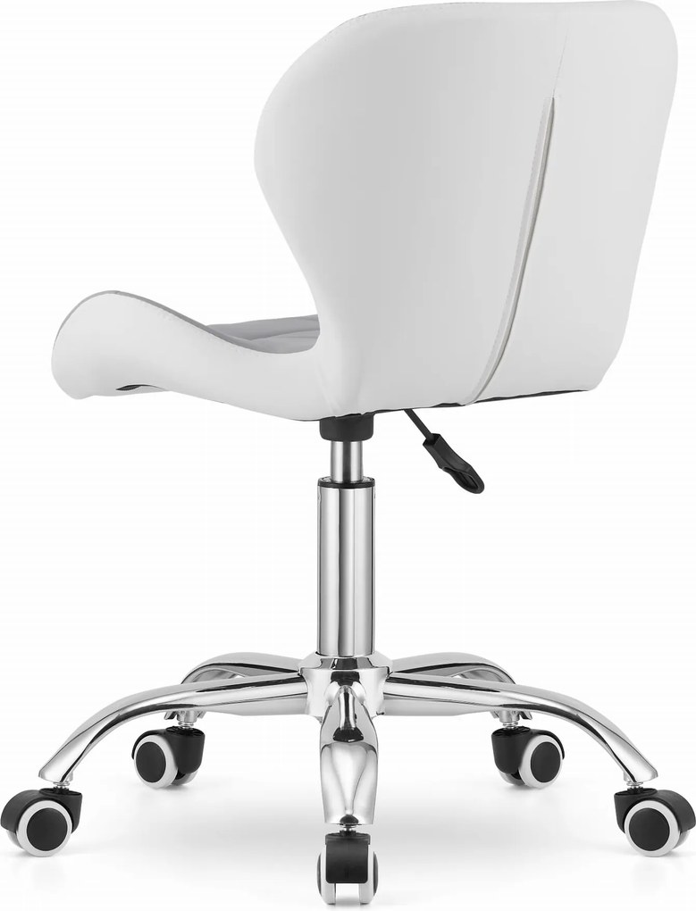 AKCIA Sivobiele kancelárske kreslo AVOLA z eko kože II. akosť