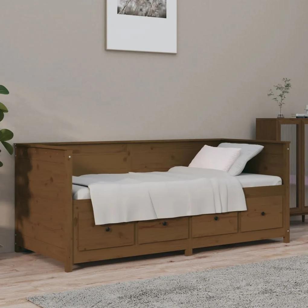Denná posteľ medovo-hnedá 75x190 cm borovicový masív