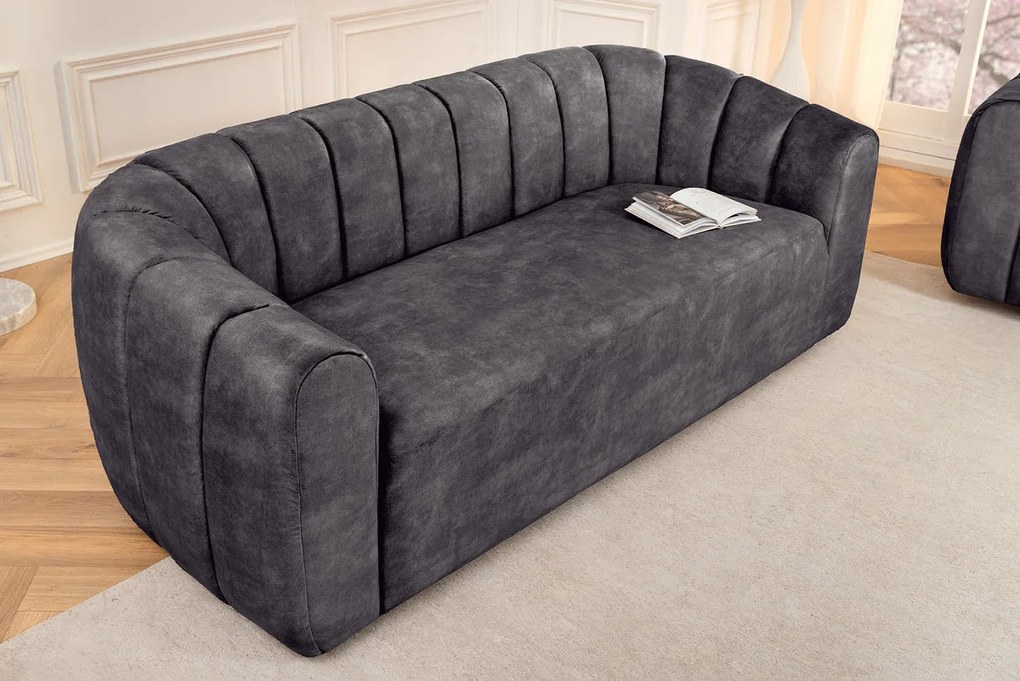 Pohovka BABYLON 200 cm velvet antracit